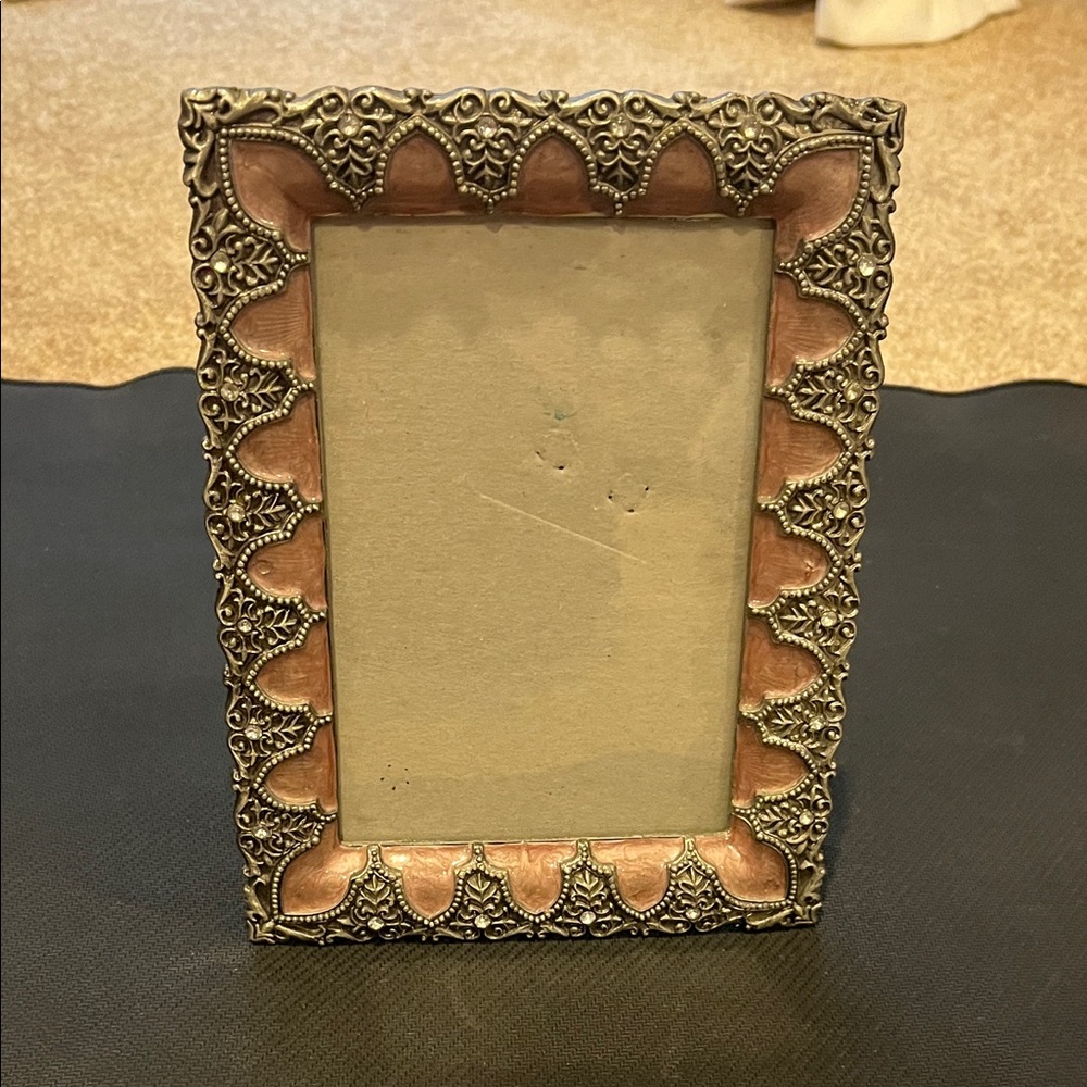 Elegant Silver and Pink Photo Frame